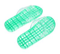 CALLARON 1 Par zapatillas de baño masaje zapatillas de interior acupresión zapatillas de ducha en interiores zapatillas de mujer para el hogar zapatillas Massge de polivinilo Verde