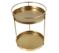 CALLARON 1 Pieza Estante De Almacenamiento Doble Poseedor Titulares Bandeja Titular De La Joyería Estantes De Almacenamiento Pequeño Apilable Golden Planchar