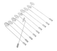 CALLARON 10 piezas Alfileres para Sombrero Plata Broches DIY Accesorios para Ropa Creativos y Seguros para Solapas y Manualidades