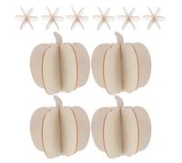 CALLARON 10 Piezas Calabazas Decorativas de Madera sin Terminar 7,62x7,62x0,3 Cm para Pintar Manualidades DIY Decoración Otoño Halloween Hogar