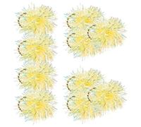 CALLARON 10 Piezas Coletero Pompones Brillantes Gomas Elásticas Pelo Para Fiestas De Animación Disfraces Actividades Al Aire Coleteros De Colores Elásticos De Oropel