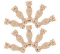 CALLARON 10 Piezas de Balaustres de Madera sin Tratar Estilo Columna Romana, Ligeros y Elegantes, Ideales para Manualidades y Decoración de Patios