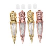 CALLARON 10 piezas Tubos Vacíos para Brillo de Labios Set Recargable con Tapas Rosa y Dorado Contenedores Plásticos Seguros y Sellados para Mujeres y Principiantes