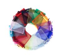 CALLARON 100Piezas Bolsas Transparentes Bolsitas De Organza Mezclados Para Joyería y Fiestas Para Empaque y Presentación