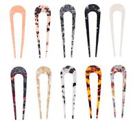 CALLARON 10piezas Horquillas Pelo Forma Estilo Retro Delicadas Cabello Dama Horquillas De Colores Palitos Pelo Forma