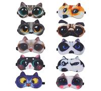 CALLARON 10piezas Máscara De Ojos De Animal Para Dormir Máscara Multifuncional y Transpirable Para Viajes y Uso Nocturno Unidades