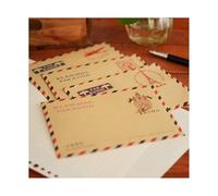 CALLARON 10piezas Sobres Kraft de Papel Retro con Diseño de Torre y Sello para Almacenamiento de Postales Sobres Rectangulares Ecológicos para Correspondencia y Estilo Varios estilos
