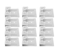 CALLARON 12 Clips de Montaje para Espejos de Metal Plateados Soporte Resistente de Hierro, Instalación Fácil y Compatibilidad para Decoración de Baño y Renovación del Hogar