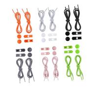 CALLARON 12 Piezas Cordones Elásticos Ajustables Sin Atar con Cierre Rápido para Zapatillas y Botas Cintas Prácticas Colores Naranja Rosa Amarillo Fluorescente Gris Blanco y Negro
