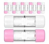 CALLARON 12 Piezas Estuche para Lentes de Contacto Estuche Tipo Barril Rgp Recipiente Hermético para Remojo de Lentes Caja Rígida Portátil de Ortoqueratología