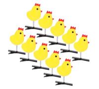 CALLARON 12 Pinzas Cabello Pequeñas Diseño de Pollo Amarillo para Mujeres y Niñas, Accesorios para Fiesta y Uso Diario, Clip Resorte Seguro y Suave