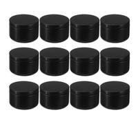 CALLARON 12 Tarros Redondos para Velas de 50 Ml, Recipientes Portátiles de Aluminio sin Costuras para Viajes y Cremas, Contenedores Metálicos para Hacer Velas y Bálsamos