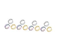 CALLARON 12piezas Anillos Abiertos Ajustables Inoxidable Para Mujeres De Anillos Diseño Para Chic y Casual