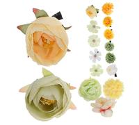 CALLARON 16piezas Tocado De Flores De Seda Pinzas Pelo Forma De Flor Accesorios Cabello Para Mujeres y Niñas Para Fiesta o Diario