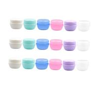 CALLARON 18 Piezas Frascos de Crema Reutilizables Envases Cosméticos de Viaje Recipientes Lociones Ungüentos Cuidado Personal Colores Transparente
