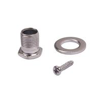 CALLARON 1juego Bushings Roscados y Ferrulas y Tornillos de Montaje para Afinadores de Guitarra Ukulele Plata