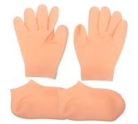 CALLARON 1Juego Guantes y Calcetines Hidratantes Para Mujer Transpirables y Cómodos Para Cuidado De Manos y Pies Secos De Guantes Calcetines
