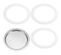CALLARON 1juego Junta de Silicona para Cafetera Espresso Tazas Kit de Recambio con Filtro de Acero Inoxidable Accesorio Seguro y Flexible para Olla de Aluminio