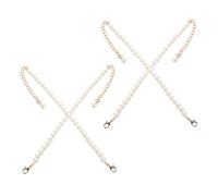 CALLARON 1par Cadenas De Perlas Decorativas Para Zapatos De Tacón Correas Ajustables y Extraíbles Elegantes Lazos De Zapatos Accesorios De Moda Para Sandalias y Zapatillas