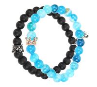 CALLARON 1par Pulsera De Pareja Magnética De Cristales Diseño De Joyería Para Novios y Novias Especial Para Aniversarios y San Valentín