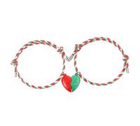 CALLARON 1par Pulsera De Pareja Trenzada Brazaletes Para San Valentín y Navidad Joyería De Corazón Para Hombres y Mujeres
