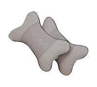 CALLARON 2 Almohadas Cervicales Ergonómicas para Coche, Cojines para Cuello de Viaje 27,6 X 18,8 X 8,9 Cm, Color Gris, Suaves y Transpirables, Soporte para Reposacabezas, Alivio de Fatiga
