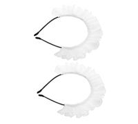 CALLARON 2 Diademas Con Diadema De Encaje Para Sirvienta Elegante Tocado Gótico Para Cosplay Accesorios Para Fiesta De