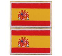 CALLARON 2 Parches Bordados de Bandera Patriótica para Adhesivos de Poliéster Fáciles de Usar, Ideales para Jeans y Sombreros Fiesta Futbol Decor y DIY