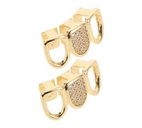 CALLARON 2 Piezas Accesorios Dentales de Hip Hop Parrilla de Metal Joyería Extraíble Decoraciones para Postiza Accesorio para Disfraces de Rapero Cosplay y Fiestas