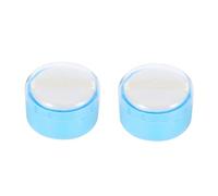 CALLARON 2 Piezas Caja Portátil para Polvo de Talco para Bebés con Compartimento y Puff Suave Azul Almacenamiento Práctico para Cuidado Diario Infantil Fácil de Usar Mano