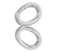 CALLARON 2 Piezas Conectores de Eslabones de Plata Ovalados para Hacer Cadenas Cierre de Resorte, Instalación Simple y Compatible para Joyería y Eventos Obsequios