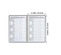 CALLARON 2 Piezas Cuaderno de Registro de Presión Arterial, Diario Médico Personal A5 Negro, 60 Páginas, Espiral, Papel, para Seguimiento de Glucosa en Sangre y Control Diario