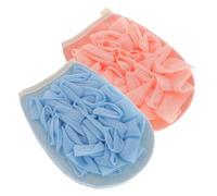 CALLARON 2 piezas Guantes Exfoliantes para Ducha Manoplas de Baño Dobles para Limpieza Profunda de Removedor de Células Muertas Suaves y Resistentes para Cuerpo Completo Colores Azul y