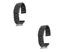 CALLARON 2 Piezas hombres banda de reloj de cuero reloj de hombre señoras relojes correa de reloj de acero inoxidable extremo recto de la banda de reloj inteligente mirar caso Pulsera