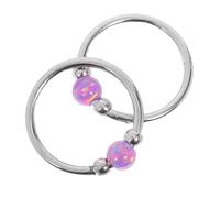 CALLARON 2 Piezas Pernos De Oído De Aleación De Aros del Anillo De La Nariz De Anillos De La Nariz Hipoalergénica Violeta