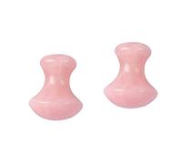 CALLARON 2 Piezas piedra de desguace rodillo de jade raspador champiñón dispositivo cuerpo - Masajeador facial - Masajeador manual piedra de masaje de hongos masajeador de piedra rosa