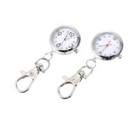 CALLARON 2 Piezas Reloj de Bolsillo Minimalista Unisex para Enfermeros Colgante con Llave Resistente y Preciso para Profesionales Médicos
