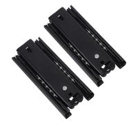CALLARON 2 Piezas Riel de Cajón Guías Telescópicas para Cajones de Acero Laminado en Frío Negro, 3 Secciones, Extensión Completa, Rodamientos de Bolas, para Armarios y Muebles de Oficina