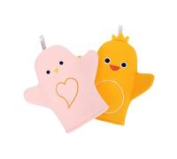 CALLARON 2 Piezas Toalla de Baño Crown Guantes de Ducha Exfoliantes Súper Suaves para Mujeres Utensilios de Baño Prácticos para Ducharse y Viajar de Barro para Mujer