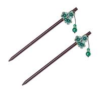 CALLARON 2 Piezas tocado de horquilla vintage patas conformado alfiler horquilla hecha a mano poli accesorios para el cabello Mujeres de horquilla palillos de pelo palos de pelo ágata