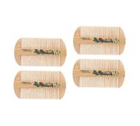 CALLARON 2 Series Peine Rark Bamboo Peines Peine De Peine De Cabello A Doble Cara Peine Para Liendres Peine De Aseo Peine Del Cuero Cabelludo Peine Bambú 2 Piezas*2