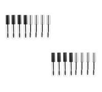 CALLARON 2 Series Refill De Mascara Redondo Transparente Almacenamiento Portátil Y Casa Tapa Y Tapa Plateada 8 Piezas*2