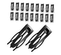CALLARON 20 Piezas Clips de Cabello Mini Negros Metálicos para Mujer Pequeñas para Flequillo Lateral y Frontal Sujeción para Diario y Peinados Versátiles