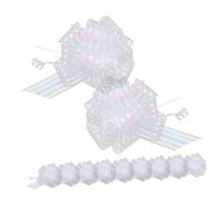 CALLARON 20 Piezas lazo delicado lazos tirar del arco bows lazos para decoración pequeños arcos envoltura de decorativa tirar de lazos hilo de nieve