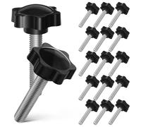 CALLARON 20 Tornillos de Perilla de Sujeción M8 X 40mm Perilla de Estrella de Plástico Negro para Procesos Industriales y Trabajo en Metal