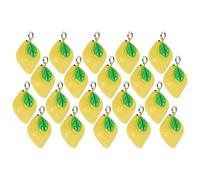 CALLARON 20piezas Colgantes de Limón Realistas para Joyería DIY Charms para Pendientes y Pulseras Accesorios Versátiles para Manualidades para Fiesta y Regalo