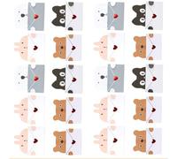 CALLARON 20piezas Mini Tarjetas de Animales de Dibujos para Cumpleaños Bodas Shower Tarjeta de Memoria DIY con Bordes Gruesos Diseño Creativo para Estudiantes y Regalitos Varios estilos