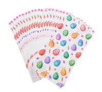 CALLARON 20piezas Servilletas de Pascua Desechables de Papel Impresas con Huevo y Zanahoria para Decorar Mesas Fiestas de Pascua y Cumpleaños Infantiles