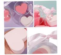 CALLARON 2juego De Polvo Forma De Corazón Esponja De Maquillaje Práctica Para Dormitorio Material No Látex Paraakeup