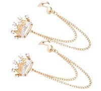 CALLARON 2piezas Broches Para Hombres Pin De Cadena Para Camisas Accesorios De Vestuario Elegantes Para Bodas y Broches Decorativos